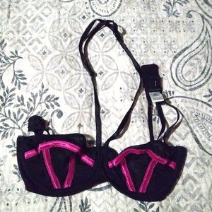 Pink and Black Bra